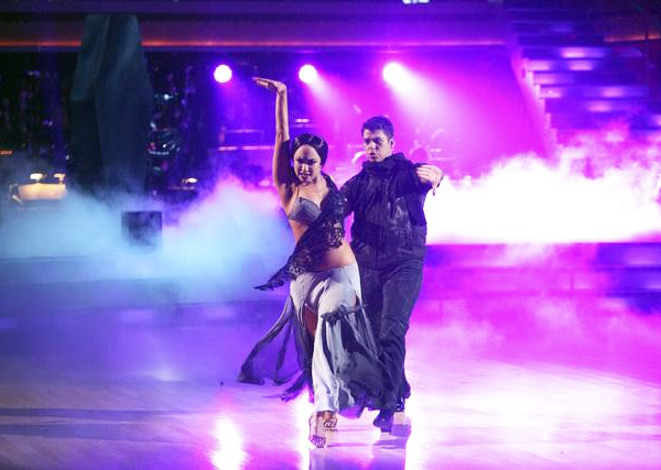 Team Paso Doble, which included contestants Ricki Lake and her partner Derek Hough, Rob Kardashian and his partner Cheryl Burke and Hope Solo and her partner Maksim Chmerkovskiy performed on the October 31 episode 'Dancing With The Stars.' The team earned