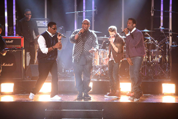 Justin Bieber was joined by Boyz II Men for a...