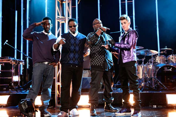 Justin Bieber was joined by Boyz II Men for a...