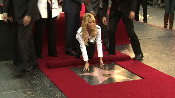 Singer Shakira receives a star on the Hollywood...