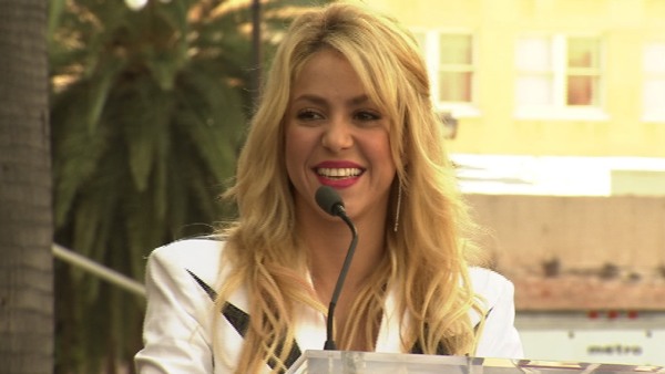 Singer Shakira receives a star on the Hollywood...