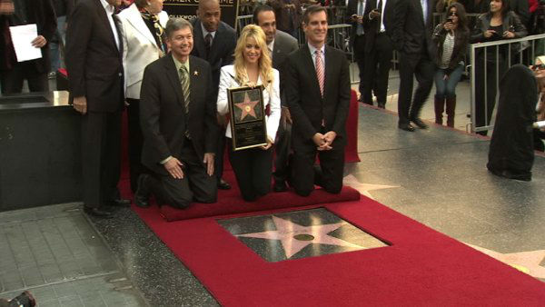 Singer Shakira receives a star on the Hollywood...