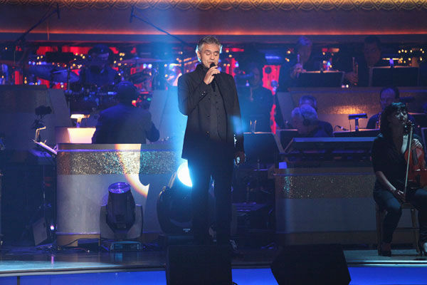 Italian singer Andrea Bocelli graced the...