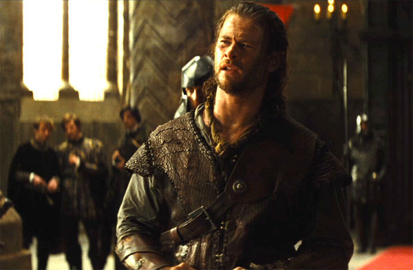 Chris Hemsworth appears in a still from 'Snow...