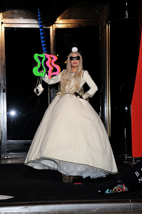 Lady Gaga appears in a photo from the unveiling...