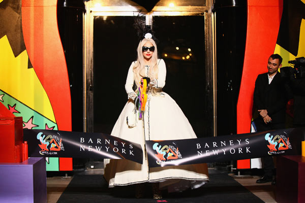 Lady Gaga appears in a photo from the unveiling...
