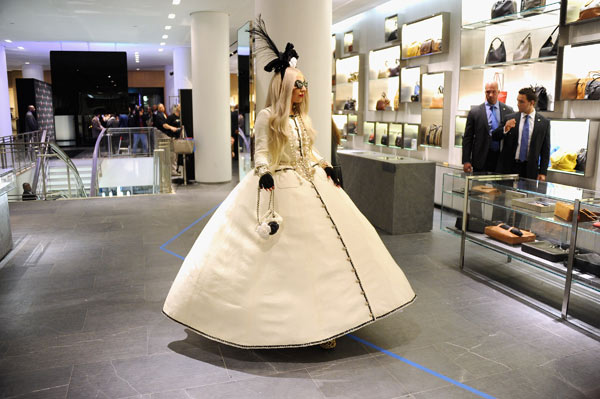 Lady Gaga appears in a photo from the unveiling...