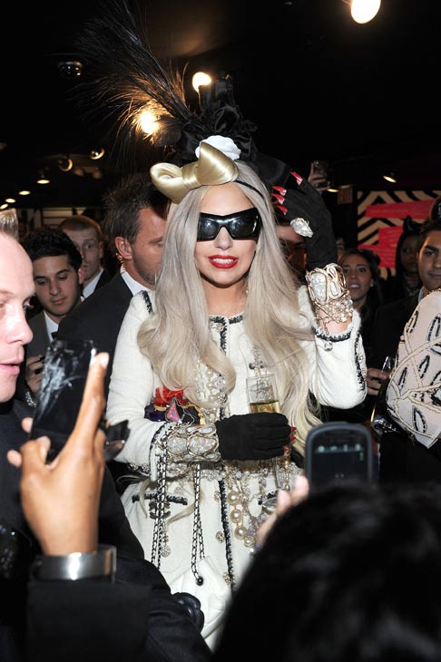 Lady Gaga appears in a photo from the unveiling...