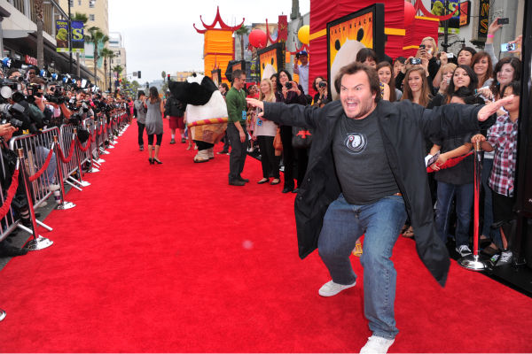 Jack Black arrives at DreamWorks Animation's...