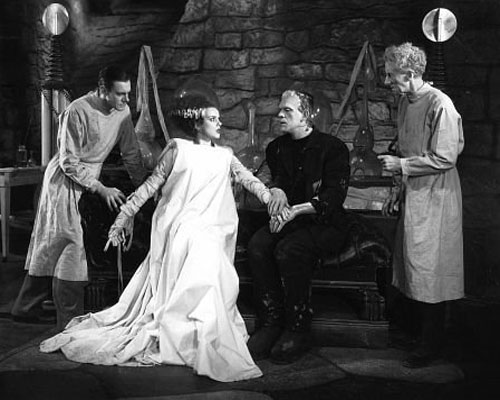 Colin Clive, Elsa Lanchester, Boris Karloff and...