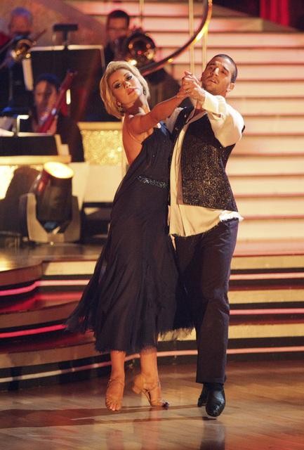 Chelsea Kane and her partner Mark Ballas dance a Waltz and a Salsa on week eight of 'Dancing With The Stars.' The judges gave the couple 29 out of 30 for their Waltz and 26 points out of 30 for their Salsa. The couple earned a total of 55 out of 60.