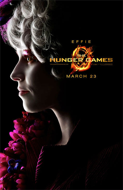 Elizabeth Banks appears as Effie Trinket in an official poster for 'The Hunger Games,' which is slated for release on March 23, 2012.