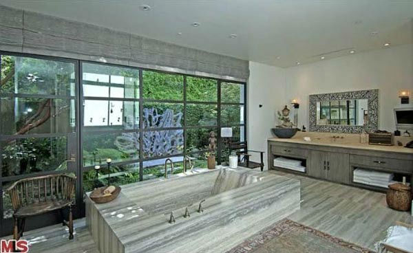 A view of a bathroom in the $49 million Beverly...