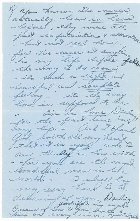 A love letter from a 17-year-old Elizabeth Taylor to William Pawley Jr., 28, in 1949. Pawley was Taylor's first fiancee but the two split before ever tying the knot. The letters were sold at an auction on May 19 for $47,652.