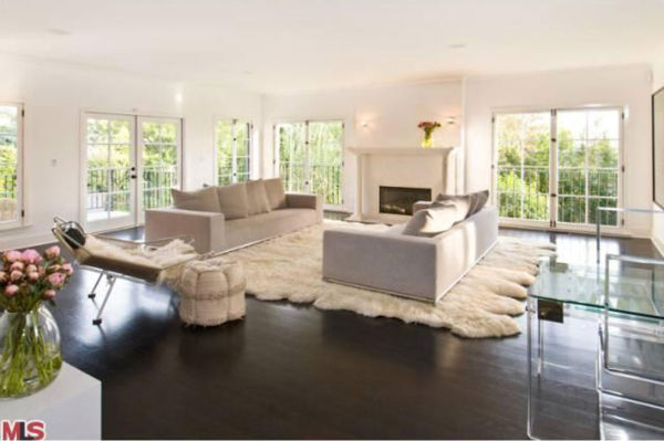 Katy Perry and Russell Brand's Los Angeles home. The four-bedroom, four and a half-bathroom house is 4,700 square feet and was put on the market in the spring of 2011 for $3.3 million.