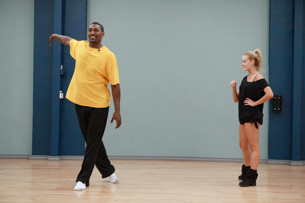 Los Angeles Laker Ron Artest and partner Peta...