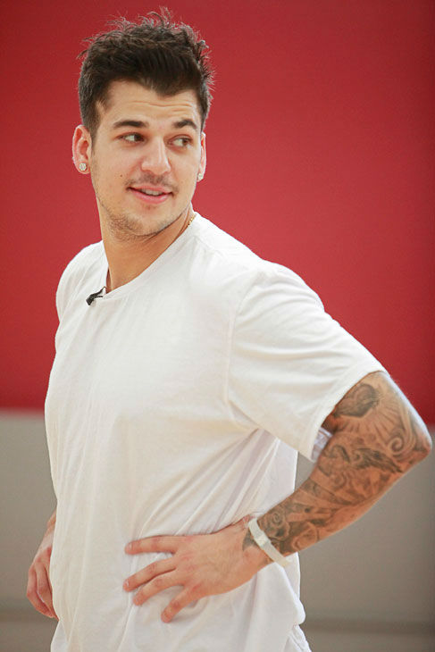 Rob Kardashian appears in a rehearsal photo for...