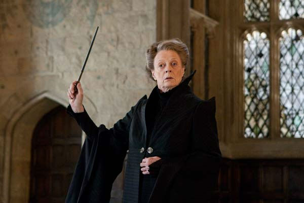 Professor Minerva McGonagall (Maggie Smith) appears in a scene from the 2011 film 'Harry Potter and the Deathly Hallows - Part 2.'