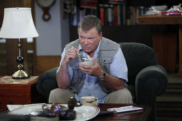 William Shatner is pictured in a scene from...
