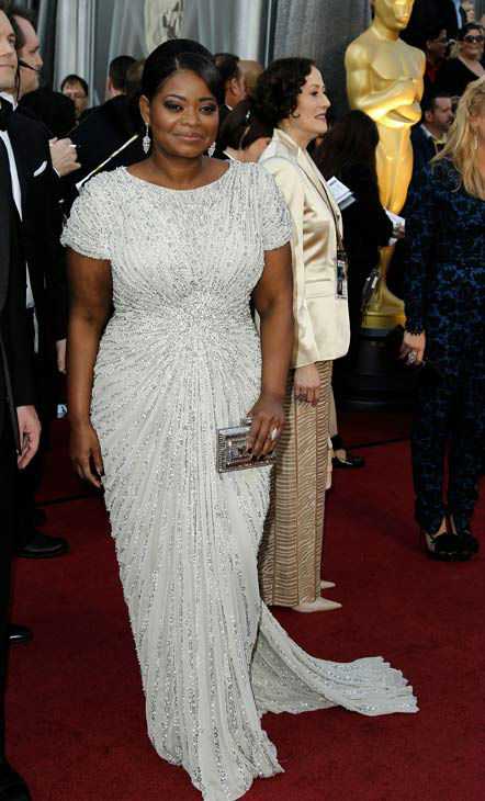 Octavia Spencer arrives before the 84th Academy Awards on Sunday, Feb. 26, 2012, in the Hollywood section of Los Angeles.