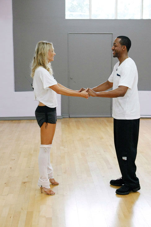 Actor Jaleel White and partner Kym Johnson...