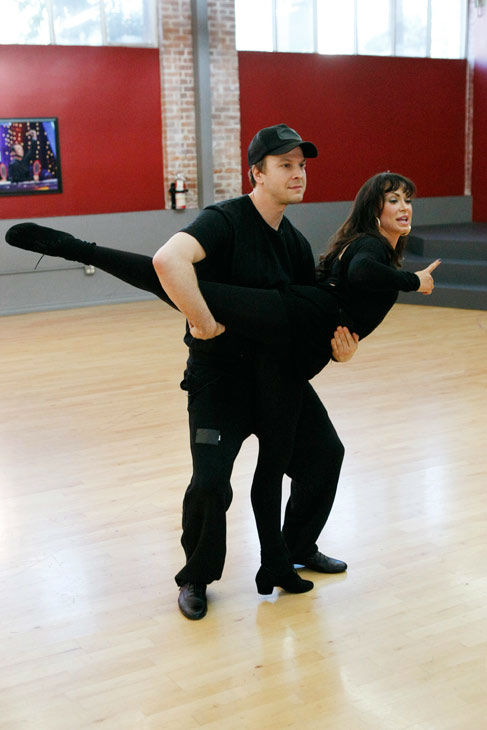 Singer Gavin DeGraw and partner Karina Smirnoff appear in a rehearsal photo for season 14 of 'Dancing With the Stars.'