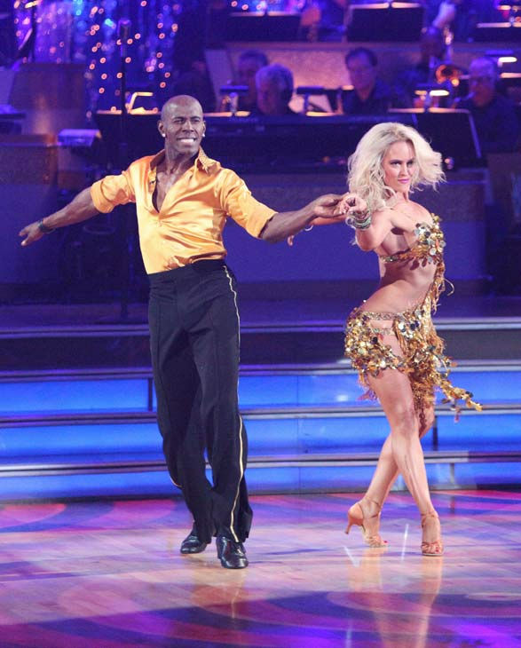 Football star Donald Driver and his partner Peta Murgatroyd received 21 out of 30 points from the judges for their cha cha on the season premiere of 'Dancing With The Stars,' which aired on March 19, 2012.