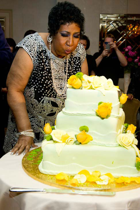 Aretha Franklin attends her seventieth birthday...