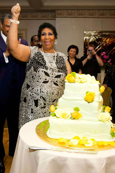 Aretha Franklin attends her seventieth birthday...
