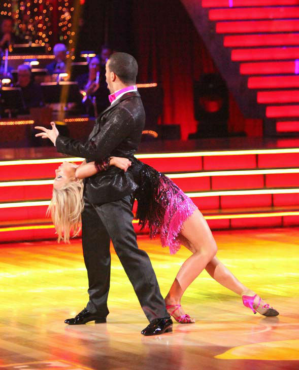 Classical singer Katherine Jenkins and her partner Mark Ballas received 26 out of 30 points from the judges for their jive on week two of 'Dancing With The Stars,' which aired on March 26, 2012.