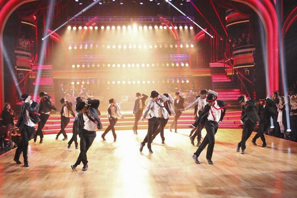 The season's first 'Macy's Stars of Dance' on 'Dancing With The Stars: The Results Show' on Tuesday, April 3, 2012, included an all-star dance number featuring some of Hollywood's high profile male dancers from film and TV.