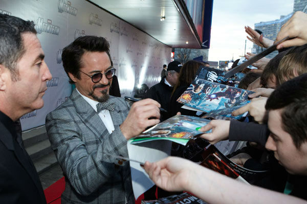 Robert Downey Jr.  attends the Russian Premiere...