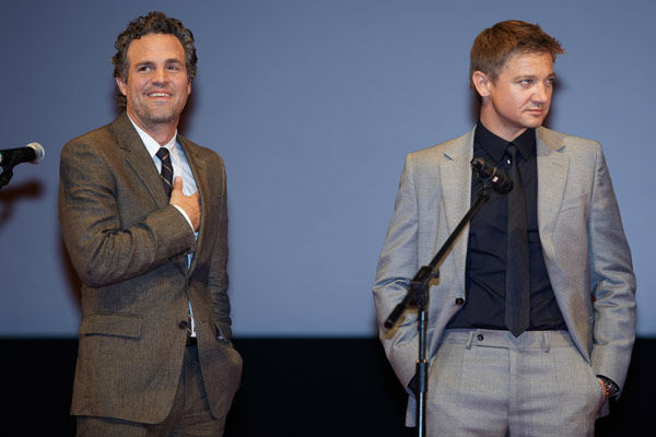 Mark Ruffalo and Jeremy Renner attend the...