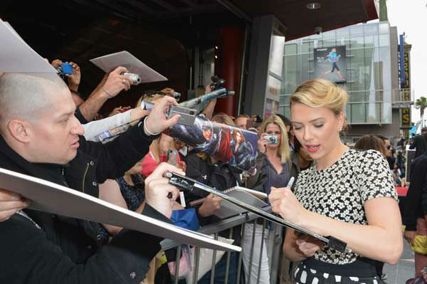 Scarlett Johansson is honored on the Hollywood...