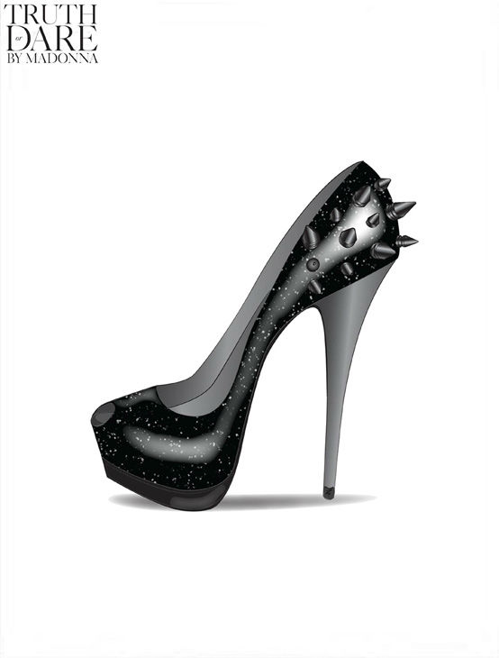 A sketch from Madonna's Truth or Dare footwear line, which will debut at the singer's 'MDNA' tour.