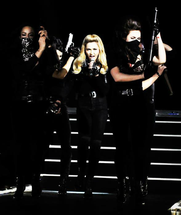 Madonna appears in a photo from a rehearsal for...