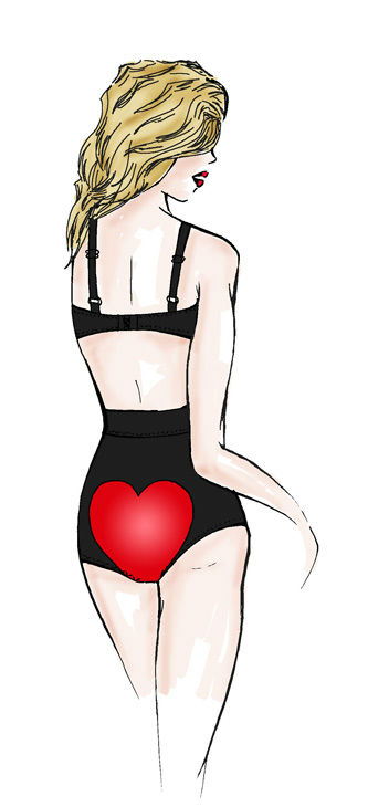 A sketch of Madonna wearing a custom look from...