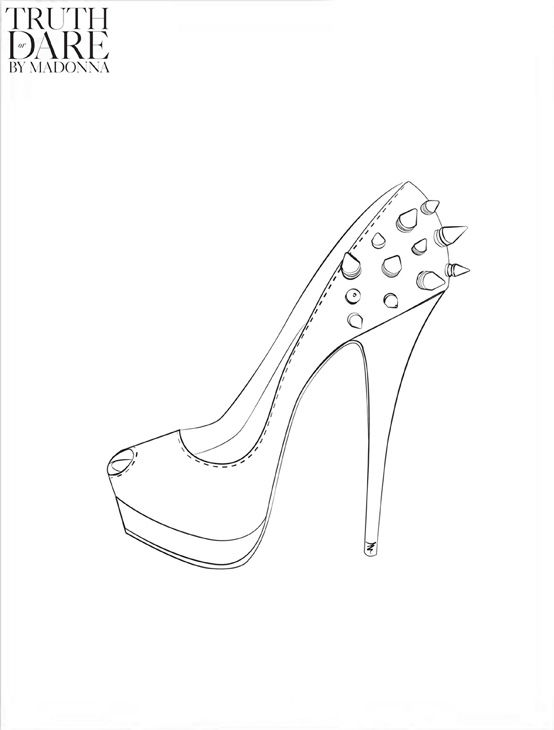A sketch from Madonna's Truth or Dare footwear line, which will debut at the singer's 'MDNA' tour.