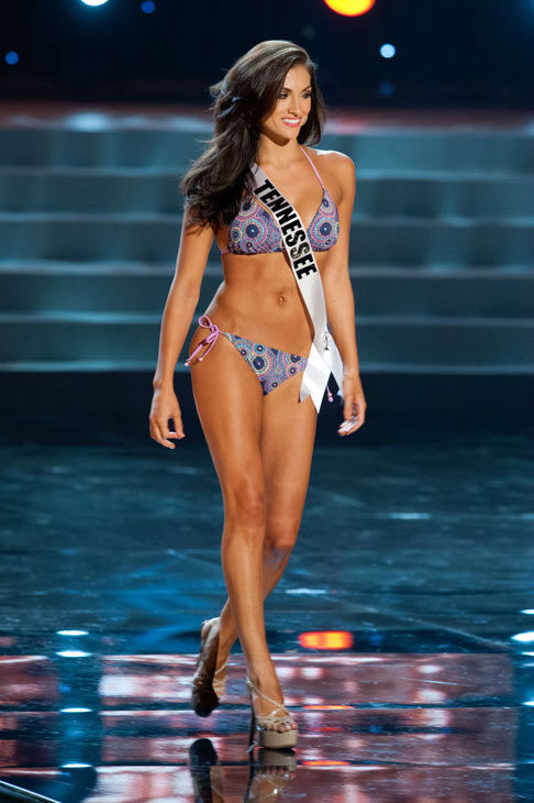 Miss Tennessee poses in a bikini during the Miss USA Presentation Show on May 30 from the Planet Hollywood Resort in Las Vegas, Nevada. The 2012 MISS USA Pageant will air live on NBC June 3 at 9:00 p.m. ET from the Theatre for Performing Arts.