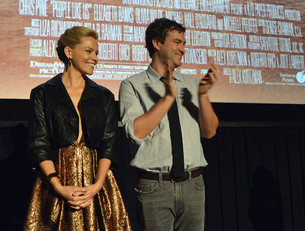 Actors Mark Duplass and Elizabeth Banks attend...