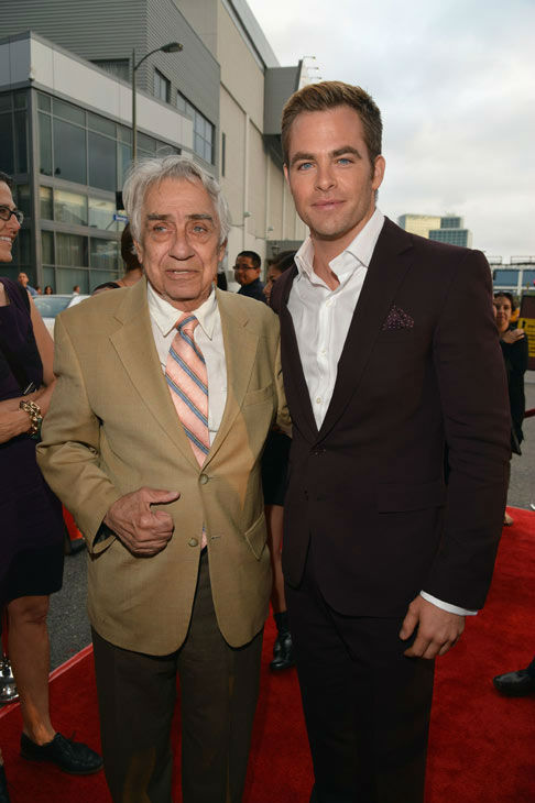 Actors Philip Baker Hall and Chris Pine attend...
