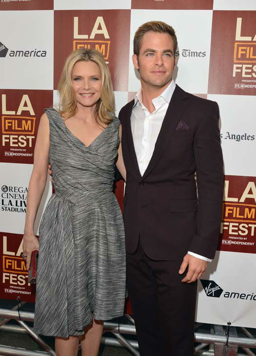 Actors Michelle Pfeiffer and Chris Pine attend...