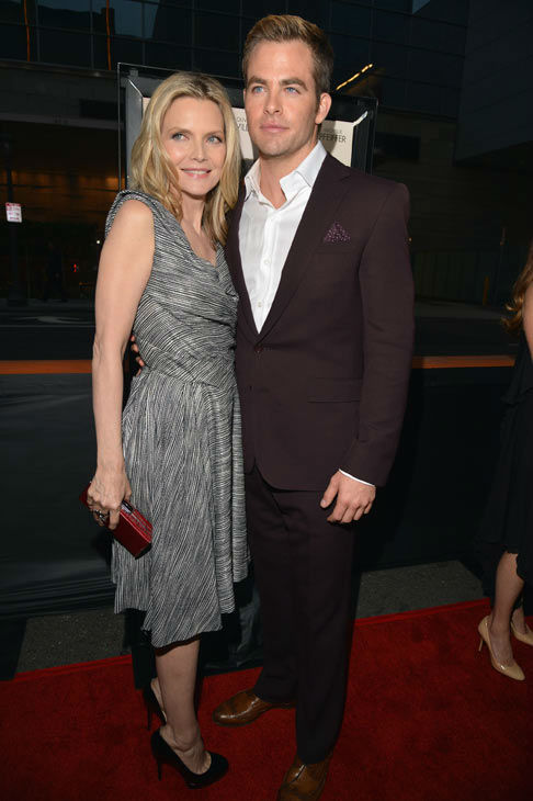Actors Michelle Pfeiffer and Chris Pine attend...
