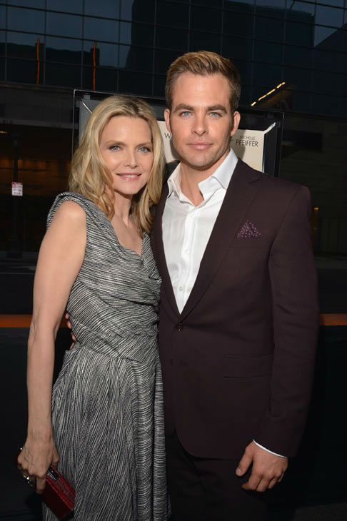 Actors Michelle Pfeiffer and Chris Pine attend...