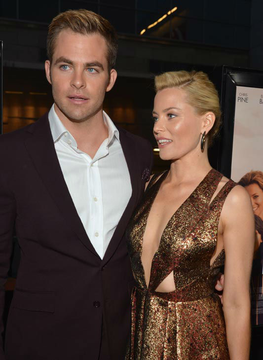 Actors Chris Pine and Elizabeth Banks attend the...