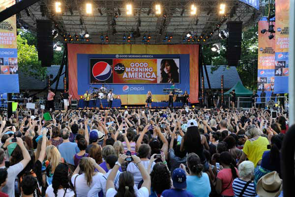 Demi Lovato performs live from Central Park in...