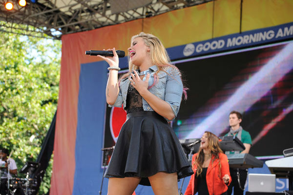 Demi Lovato performs live from Central Park in...