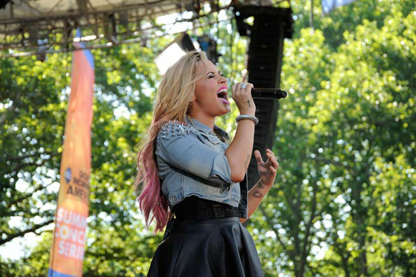 Demi Lovato performs live from Central Park in...