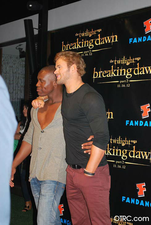 'Twilight' actors Kellan Lutz and Amadou Ly appear in a photo at San Diego Comic-Con on Wednesday, July 11, 2012.