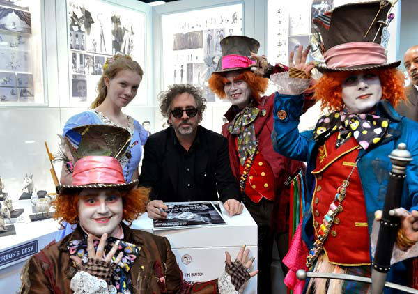 Director/producer Tim Burton poses with...